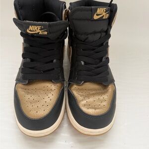Nike Air Black and Gold Sneakers